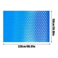 thumbnail image 3 of NAOJIE Blue 59x86 in Rectangle Solar Cover | 1200 Series | Heat Retaining Blanket for Rectangular Inground & Above Ground Swimming Pools | Use Sun to Heat Pool | Bubble Heating Blankets, 3 of 7