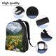 thumbnail image 5 of Disketp Mountain Daisy Meadow Mochila Unisex de Apertura Lateral Completa, Mochila para Laptop para Escuela, Trabajo y Viajes, 5 of 8