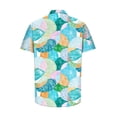 thumbnail image 3 of Camisa hawaiana de Pascua para hombres y mujeres Camisas hawaianas con cuello cubano y manga corta con botones para hombres y mujeres, 3 of 5