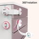 thumbnail image 4 of Cerradura De Seguridad Para Niños, Cerradura De Armario, Cerradura De Cajón, Cerradura De Puerta, Cerradura De Armario De Seguridad, Instalación Sin Taladro, Hebillas Dobles Moyic BA000782-02, 4 of 7