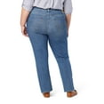 thumbnail image 5 of Levi Strauss Signature Women's and Women's Plus Mid Rise Straight Jeans, Tummy-Smoothing Pannel, Inseams: 29", 31", 33", Sizes 2-26, 5 of 6