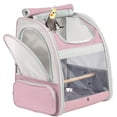 thumbnail image 1 of ORIZZP Bird Carrier Backpack with Wooden Stand Perch, Bird Travel Carrier Backpack (Pink, Bird Backpack), 1 of 7