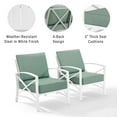 thumbnail image 5 of Crosley Furniture Kaplan Patio Arm Chair in Mist and White (Set of 2), 5 of 7