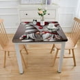 thumbnail image 3 of nygtbtfer Table Cloth, Fitted Tablecloths with Elastic Edge, Wipeable Table Cover for Kitchen WeddingSweetest Love Gnomes Seasonal Holiday, 3 of 7