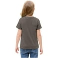 thumbnail image 6 of Taqqpue Girls Short Sleeve T Shirts Kids Casual Crewneck Summer Tops Loose Solid Cute Comfy Basic Shirts 3-14 Years, 6 of 9