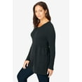 thumbnail image 2 of Jessica London Women's Plus Size Ribbed Baby Doll Tunic Sweater, 2 of 4