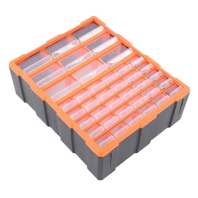 Drawer Hardware Storage Organizer, Pull PVC 39 Drawers Wall Mount Parts Organizer Drawers for Beads