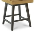thumbnail image 5 of CHITA 26 inch Upholstered Swivel Fabric Counter Bar Stools with Back & Wood Legs Set of 2, Canary Yellow, 5 of 9