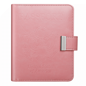 Leather Passport Holder Wallet Cover Case RFID Blocking Travel Wallet Beach Beautiful Landscape