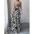 thumbnail image 5 of Women'S Jumpsuit Casual One-Piece Boho Summer Outfits Strap Wide Leg Long Pants Rompers Black XL, 5 of 10