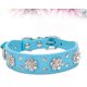 thumbnail image 2 of Collar de perro con diamantes de imitación, collar de perro con diamantes de imitación y flores bonitas, collar brillante, Collar de cuero de PU, tamaños ajustables grandes (M) 42*2,5 CM, 2 of 5