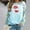 Light Blue, variant on Tetras Plus Size Tops for Women,Fashion Women's Casual Long Sleeve Round Neck Printed Ladies Hoodless Sweatshirt,Tops Blouse