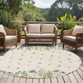 thumbnail image 4 of Round Rugs 7 Ft, Farmhouse Botancial Non Slip Area Rugs for Kitchen Bedroom Entryway, Pastoral Daisy Leaves Rustic Burlap Washable Carpet Runner Rug Floor Mats for Bedroom Home Decor, 4 of 8