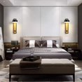 thumbnail image 3 of Rotating LED Wall Lamp, 350 Degree Rotation with Wooden Lampshade, Energy-Saving Modern Interiors Wall Sconce for Warm Lighting, 3 of 7