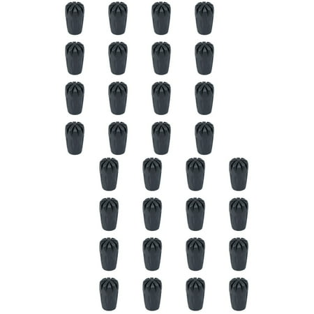 WORGEOUS 32 pcs Anti-slip hiking stick Alpenstocks Accessory Foot Tip Case