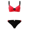 thumbnail image 4 of MSJUHEG Thong Bikini Sets for Women,Bathing Suits,Bralette Bikini Set,Boho Swimsuits for Women,Sporty Bikini Sets for Women,Bikinis Set,Womens Bikini Red 1 L, 4 of 4