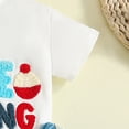 thumbnail image 4 of Xudanell Toddler Baby Boy Baseball Outfit Ice Cream Baseball Print Short Sleeve T-Shirt Shorts 2Pcs Set Summer Clothes (12-18 Months,Blue), 4 of 7