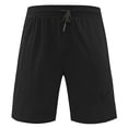 thumbnail image 4 of BUWTTER Mens Shorts Casual Basketball Slim Fitness Thin Stretch Casual Running Training Quick Drying Trousers Sports Black Shorts XXL, 4 of 5
