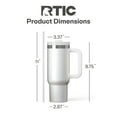 thumbnail image 5 of RTIC 30 oz Insulated Tumbler with Handle, Ceramic Lined, Leak-Resistant Straw Lid, White Glitter, Road Trip Tumbler, 5 of 7