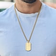 thumbnail image 2 of HEYOLL Silver Dog Tag Necklaces for Men to My Son Gifts from Dad American Flag Pendant Chain Military Army Birthday Valentines Day Jewelry Gifts Son Teen Teenages Tween Preteen Him Age Ideas, 2 of 7