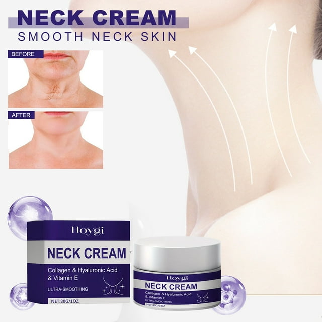 Crema para el cuello reafirmante tensora y lifting | Crema hidratante antienvejecimiento ultrasuavizante para cuello y escote | Fórmula hidratante antiarrugas para todo tipo de pieles | Ligero, no
