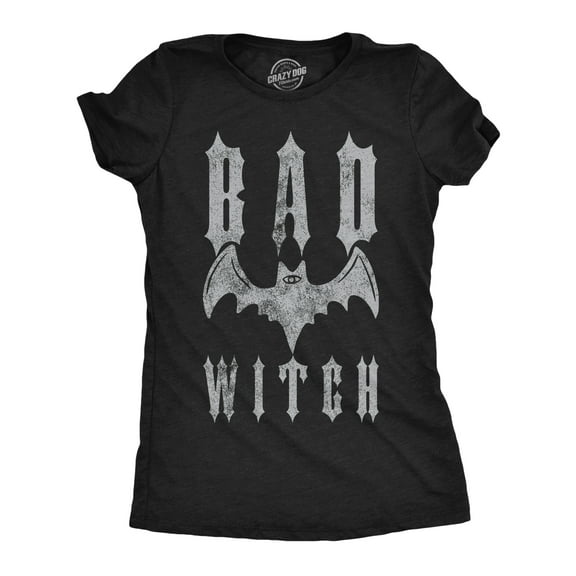 Womens Funny T Shirts Bad Witch Sarcastic Halloween Bat Graphic Novelty Tee for Ladies Womens Graphic Tees