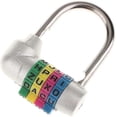 thumbnail image 2 of 2 Pcs 4-Digit Combination Padlock - Silver Letter Code Lock for Gym Locker, Toolbox, and School Security, 2 of 4