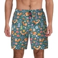 thumbnail image 3 of Uemuo Foxes and Birds in Forest Pattern Mens Swim Trunks Quick Dry Board Shorts with Mesh Lining, Stretch Beach Shorts Quick Dry No-Chafing Board Shorts-Medium, 3 of 9