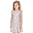 thumbnail image 1 of Balery Floral Camisón de princesa para niñas, pijama de algodón con mangas abullonadas, suave y bonito.-Medium, 1 of 6