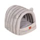 thumbnail image 4 of Cueva con capucha Cama para gatos Tienda para perros Parte inferior antideslizante Cojín autocalentable Casa de mascotas cálida decorativa para dormir , Azul grisáceo gris azul Salvador gato de cama, 4 of 10