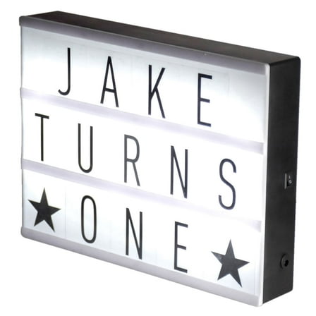 Mini Light Up Interchangeable Letter Sign Box