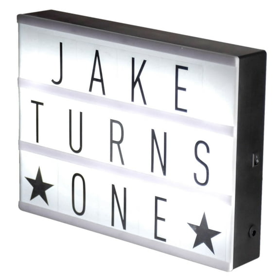 Mini Light Up Interchangeable Letter Sign Box