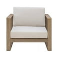 thumbnail image 3 of Linon Chaise d'Extérieur en Bois Robuste Ellis avec Coussins en Finition Brosse en Fil Naturel, 3 of 13