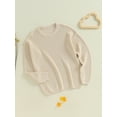 thumbnail image 5 of Baby Sweetie Mommy and Me Matching Pullover Sweatshirt Ribbed Long Sleeve Round Neck Chunky Knit Tops Fall Winter Clothes, 5 of 10