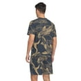 thumbnail image 2 of joogoo Men's Pajama Set Artistic Fish V-Neck Pj Shorts Set 2 Piece Loungewear Sleepwear XL, 2 of 7