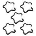 thumbnail image 2 of ZenCart 5Pcs Five-pointed Star Shaped Carabiner Heavy Duty Aluminum Alloy Portable Lightweight Outdoor Camping Climbing Snap Hook Clip Hanging Buckle, 2 of 8