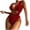 Red-02, variant on Lopeceal Women's Sexy Cutout Lace Up Backless High Cut One Piece Swimsuit Monokini