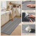 thumbnail image 4 of SIXHOME 17" x 30" Kitchen Rug and Mat Nonslip Stripes Indoor Floor Rug Gray, 4 of 7