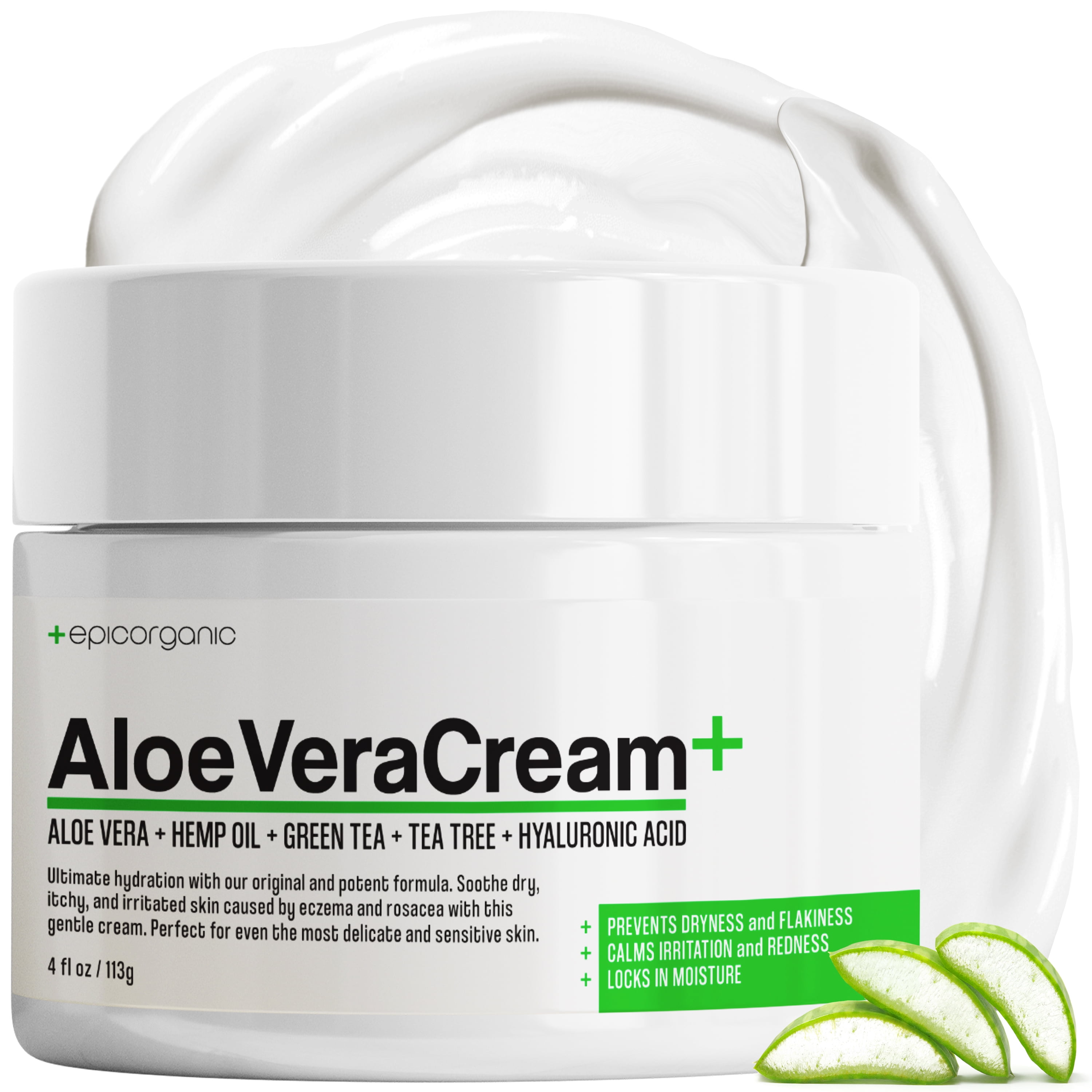 Epic Organic Aloe Vera Moisturizing Lotion Unscented Body and Face Moisturizer For Acne