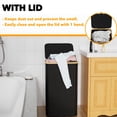 thumbnail image 3 of SpaceAid Cesta para la colada con tapa, cesta grande para ropa alta de 110 L con asas de bambú, cesta plegable para la colada para dormitorio, baño, dormitorio, cuarto de lavado, color negro, 3 of 5