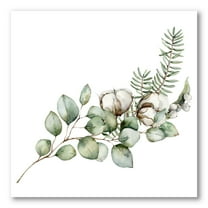 Designart ' Eucalyptus Branches With Christmas Bouquet ' Traditional Canvas Wall Art Print