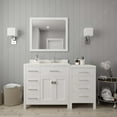 thumbnail image 2 of Caroline Parkway 57" Single Bath Vanity in White with White Quartz Top and Round Sink with Matching Mirror, 2 of 2
