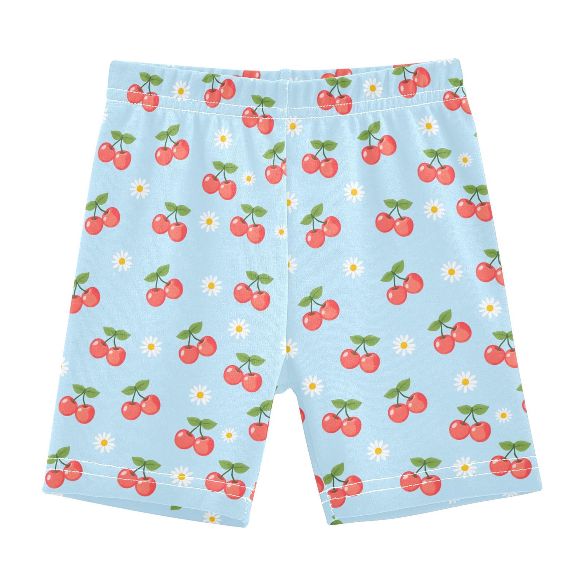 joogoo Cherry Daisy Floral Girls Lined Shorts Bike Dance Bottoms 5T