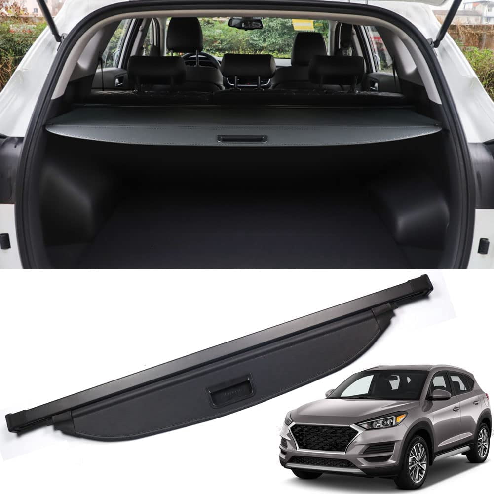 Fit 2016-2021 Hyundai Tucson Retractable Cargo Cover for 2016 2017 2018 2019 2020 2021 Hyundai Tucson SUV Accessory Rear Trunk Privacy Shield Shade, Black