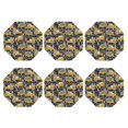 thumbnail image 2 of Pofeuu Excavator At Work Print Leather Coasters Set of 6, Round Cups Mugs Mat Pad for Home Kitchen Heat Resistant Drink Coasters,Octagon, 2 of 7