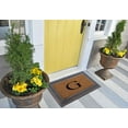 thumbnail image 3 of A1HC First Impression Rubber and Coir, Brown/Beige 24" X 39" Heavy Duty Outdoor Monogrammed Doormat, 3 of 8