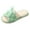 Green, variant on Bow Fuzzy Slippers for Women Bridal Wedding Bowknot Open Toe Memory Foam House Shoes Indoor Bride Bedroom Slip-On