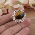 thumbnail image 1 of Handmade 925k Sterling Silver Natural Tiger Eye Stone Statement Gift Ring US13, 1 of 5