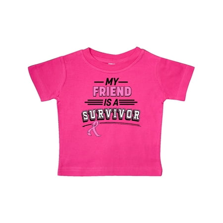 

Inktastic My Friend is a Survivor Breast Cancer Awareness Gift Baby Boy or Baby Girl T-Shirt