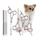 thumbnail image 1 of Juego de 6 tijeras profesionales para cortar el pelo de perros y mascotas, tijeras de peluquería, kit de herramientas de entresacar con peine y paño limpiador., 1 of 10